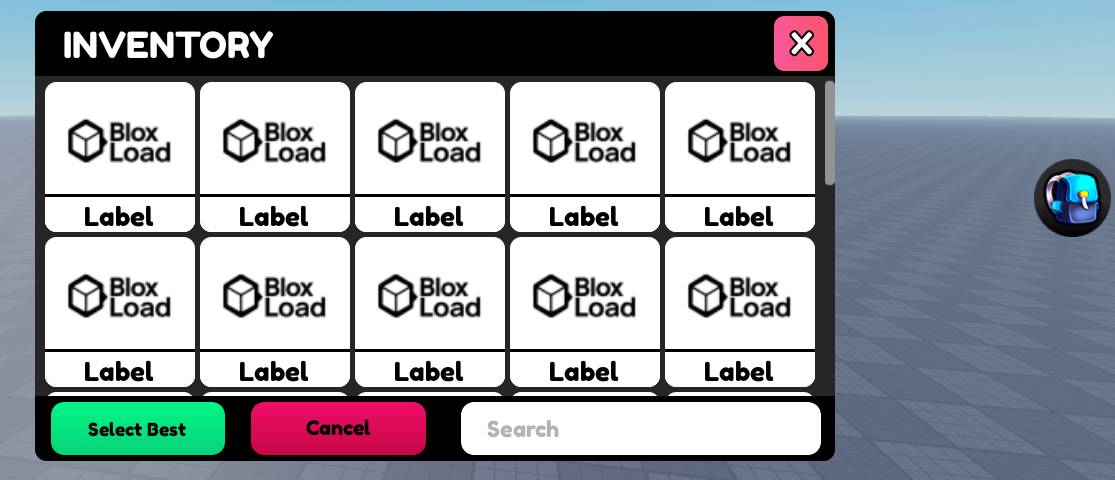 Roblox Inventory UI Template – Clean Design Only | No Scripts | Easy to Customize